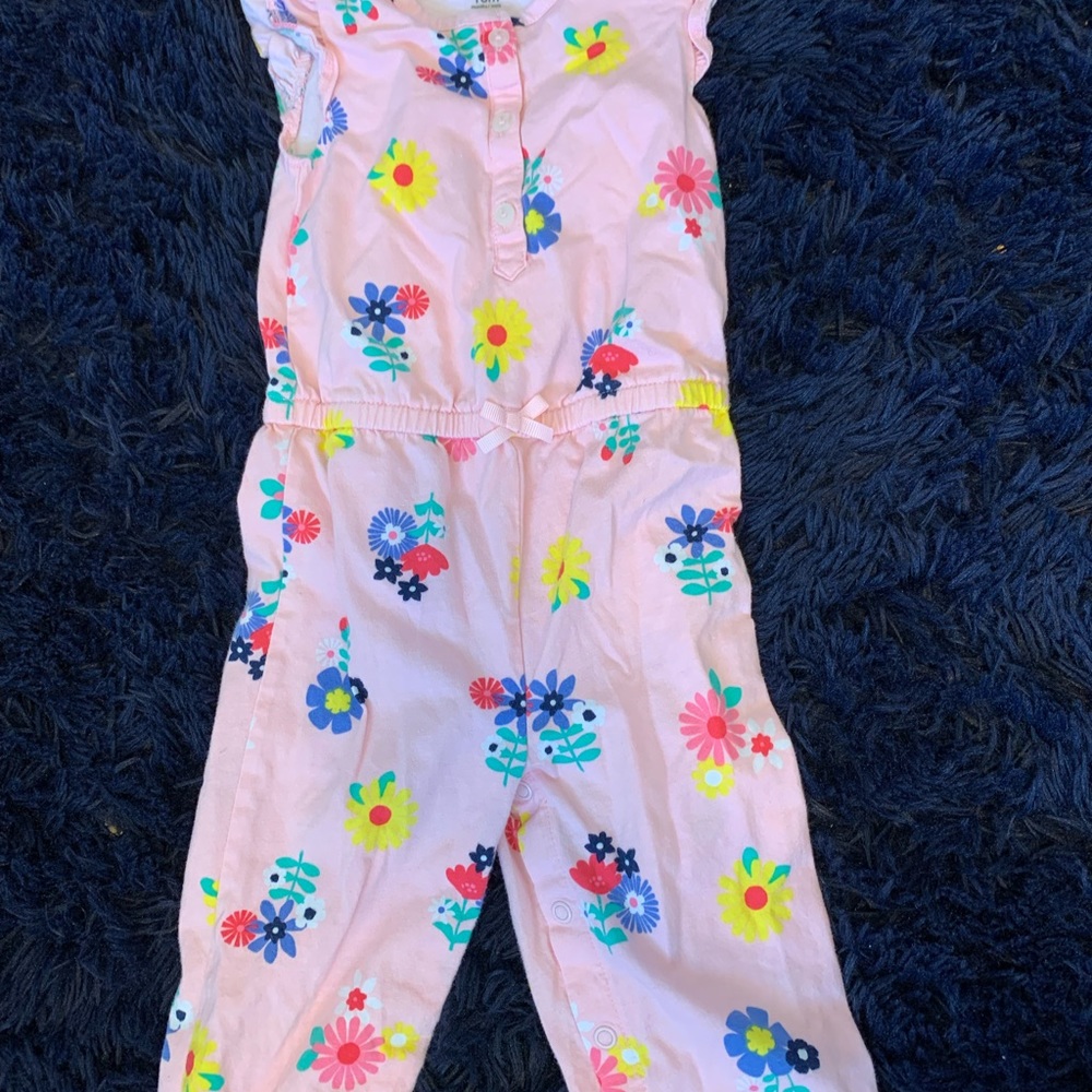 Pink Floral Romper
